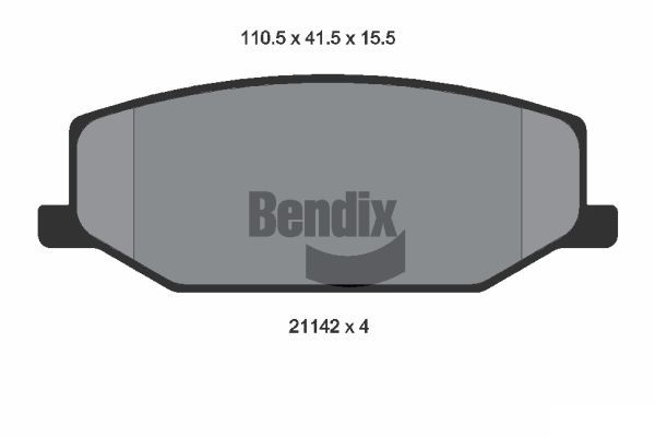 BENDIX Braking fékbetétkészlet, tárcsafék BPD1463