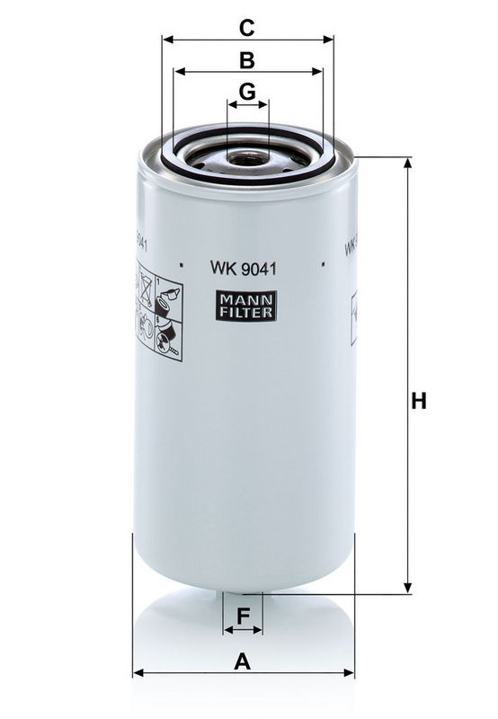 MANN-FILTER WK9041x FILTER Mounting Bracket, bumper