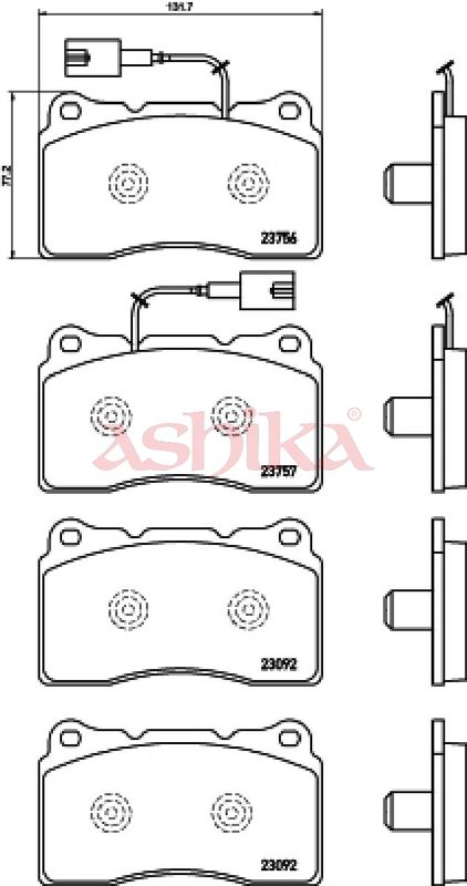 ASHIKA 50-00-0211 Brake Pad Set, disc brake