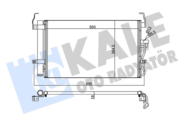 Конденсатор, система кондиціонування повітря, Kale Oto Radyatör 379400