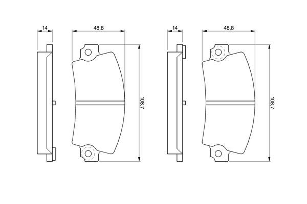 BOSCH гальмівні колодки задній RENAULT 21, 25, Espace 1,6-2,9 c ABS [-]