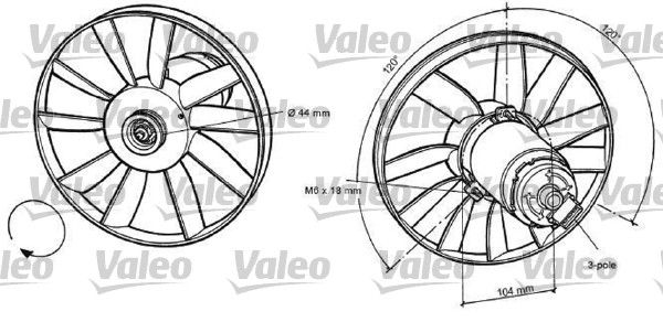 VALEO ventilátor, motorhűtés 696039