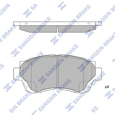 Комплект гальмівних накладок, дискове гальмо, Hi-Q SP1138