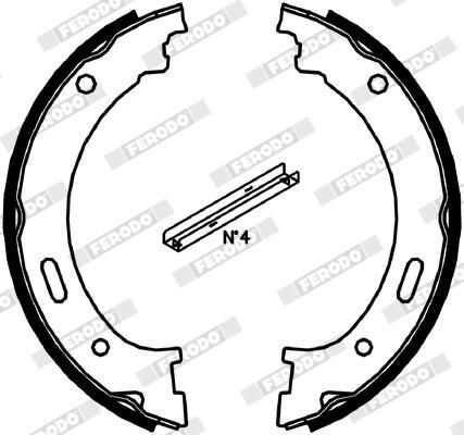 FERODO FSB4058 Brake Shoe Set, parking brake
