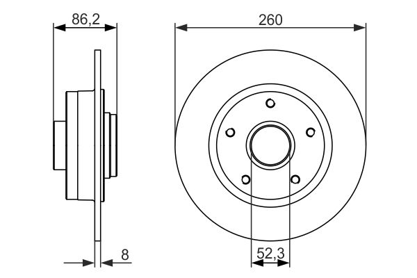 BOSCH 0 986 479 684 Brake Disc