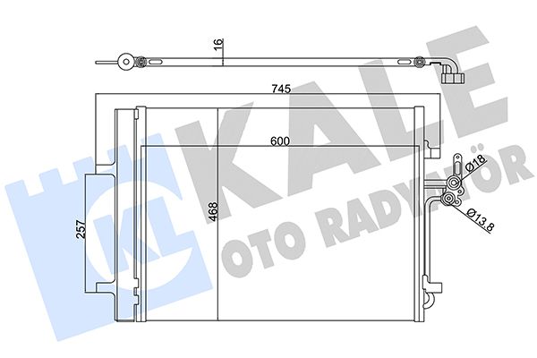 KALE FORD Радиатор кондиционера Galaxy, Mondeo IV, S-Max, Land Rover Freelander, Range Rover Evoque, Volvo S60/80, V70 III, XC60