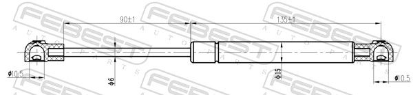 FEBEST 27117-001 Gas Spring, bonnet