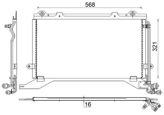 MAHLE kondenzátor, klíma AC 248 000S