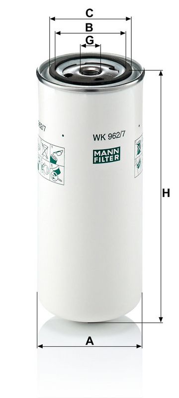 Filtru combustibil WK 962/7 MANN-FILTER