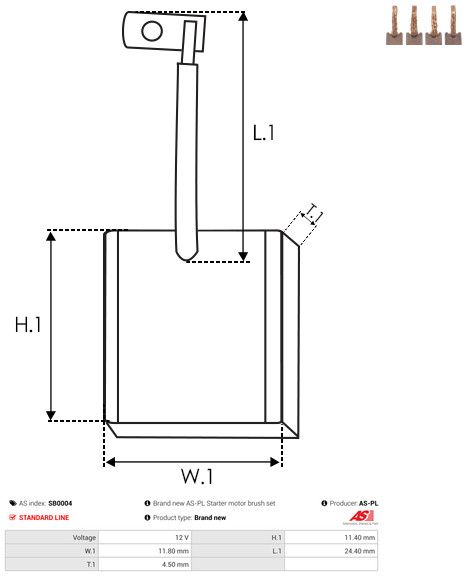 Süsinikuhari, starter, AS-PL SB0004