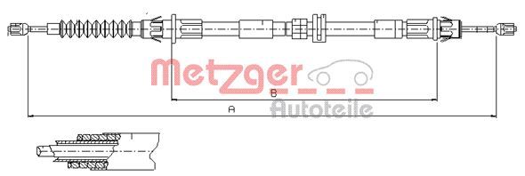 METZGER huzal, rögzítőfék 11.5510