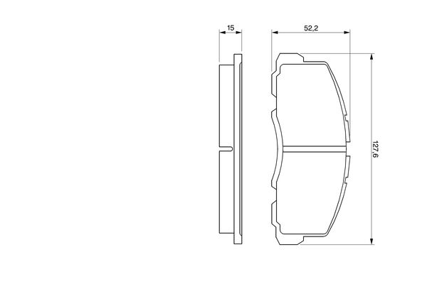 BOSCH 0 986 469 550 Brake Pad Set, disc brake