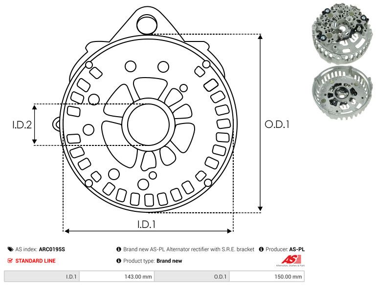 Kaitsekate, generaator, AS-PL ARC0195S