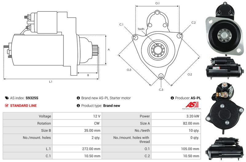 AS-PL S9325S Starter