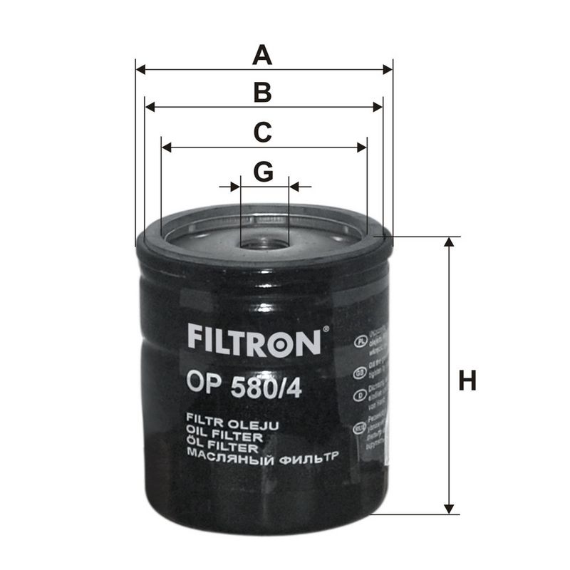 Õlifilter, FILTRON OP 580, 4