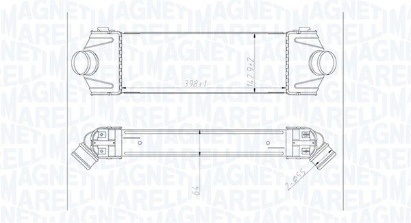 Охолоджувач наддувального повітря, Magneti Marelli 351319204320