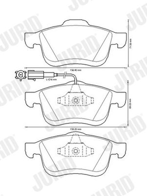 JURID 573334J Brake Pad Set, disc brake