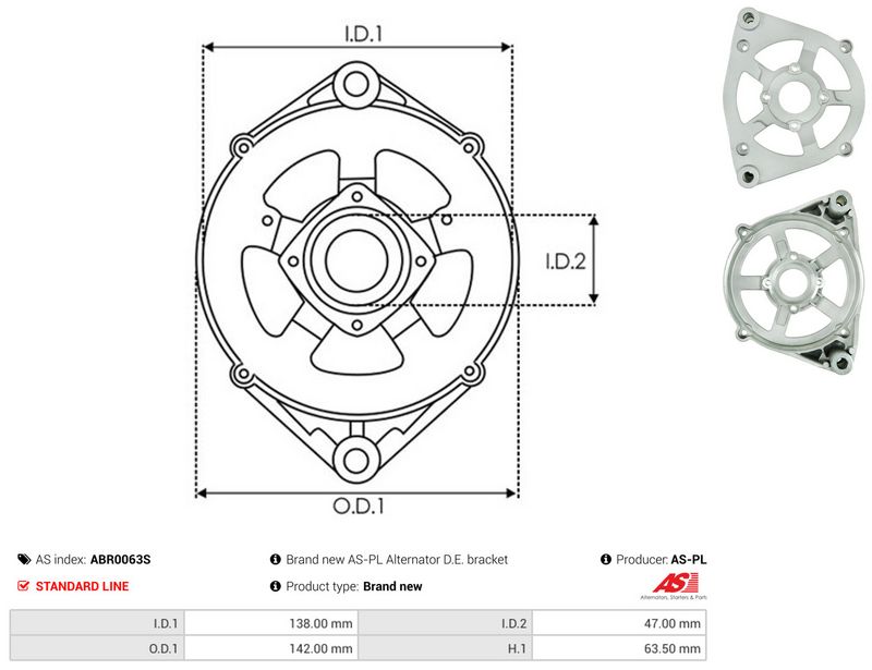AS-PL ABR0063S Protective Cap, alternator