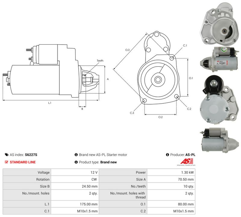 Starter, AS-PL S6227S