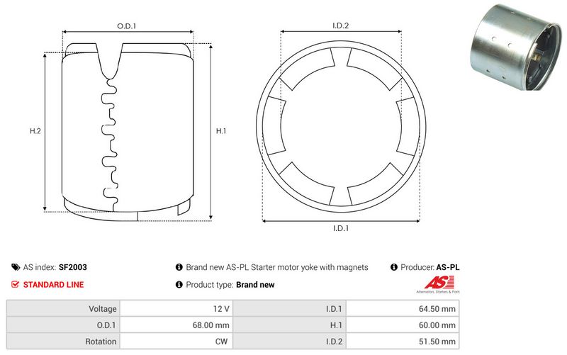 Mähis, starter, AS-PL SF2003