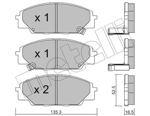 Plaquettes+de+frein+à+disque METELLI 22-0435-0