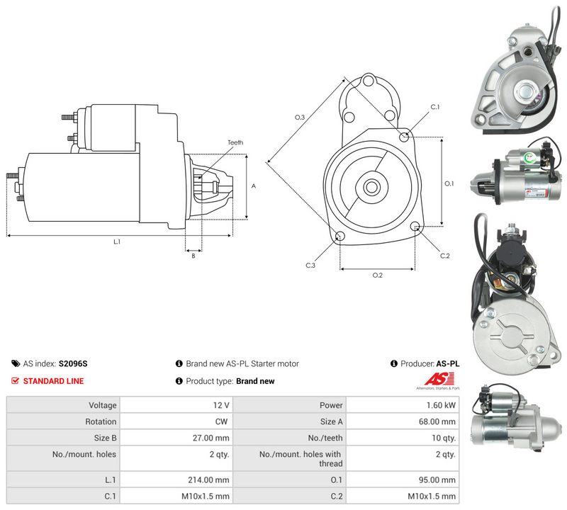 Starter, AS-PL S2096S
