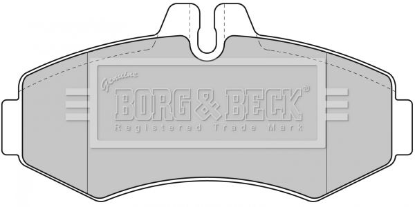 Комплект гальмівних накладок, дискове гальмо, Borg & Beck BBP1664