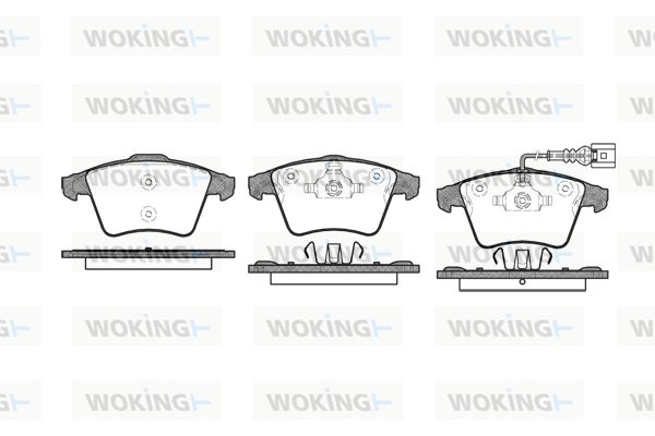 Комплект гальмівних накладок, дискове гальмо, Woking P11453.01