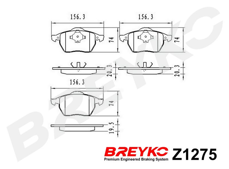 DAVID VASCO Z1275 Brake Pad Set, disc brake