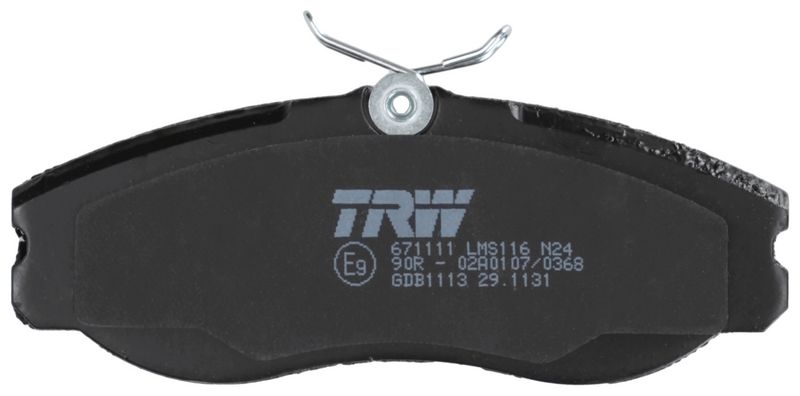 TRW GDB1113 Stabdžių trinkelių rinkinys, diskinis stabdys