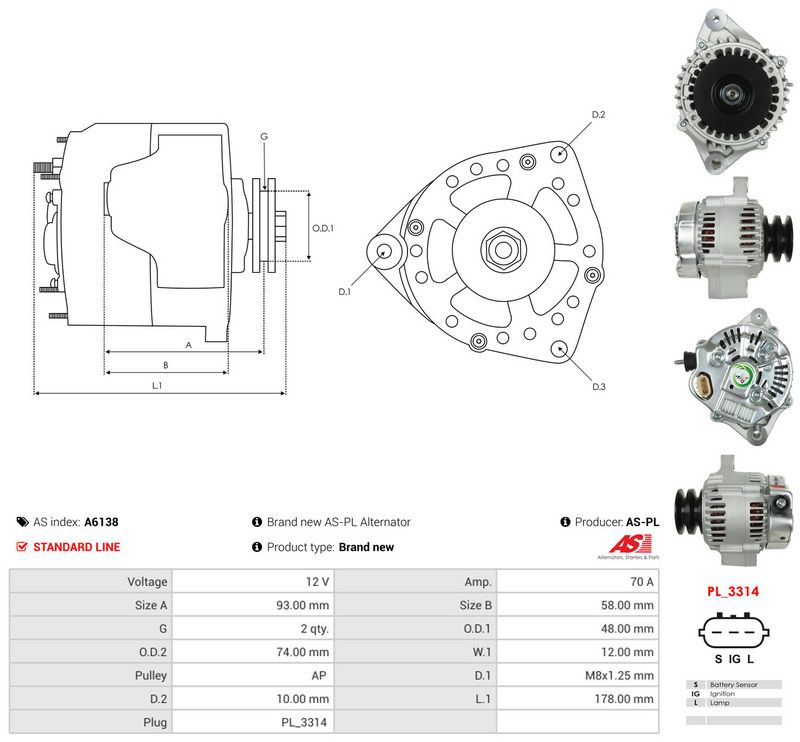 Generaator, AS-PL A6138