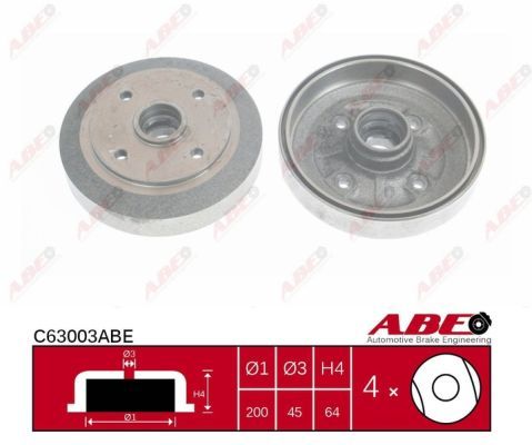 ABE C63003ABE Brake Drum