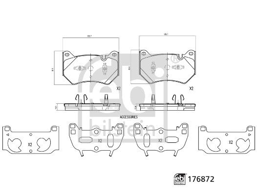 FEBI BILSTEIN 176872 Brake Pad Set, disc brake