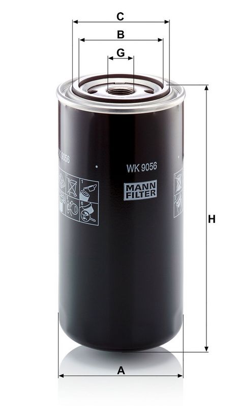 Kütusefilter, MANN-FILTER WK 9056