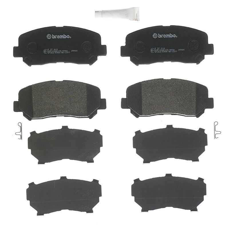 Piduriklotsi komplekt, ketaspidur, BREMBO P 37 019