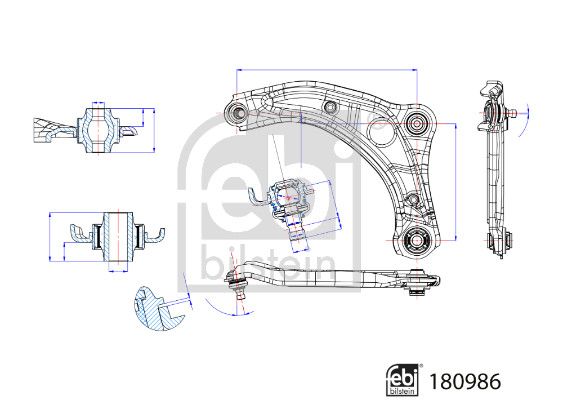 FEBI BILSTEIN 180986 Control/Trailing Arm, wheel suspension