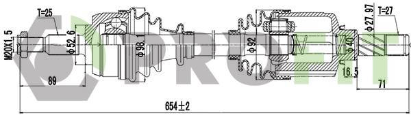 Приводний вал, Profit 2730-3076