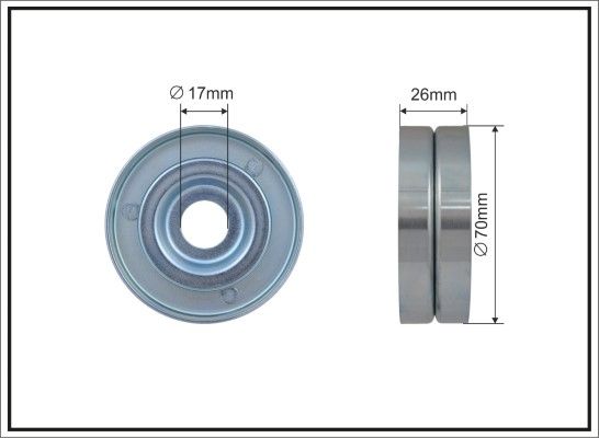 Натяжний ролик, поліклиновий ремінь, Caffaro 500629