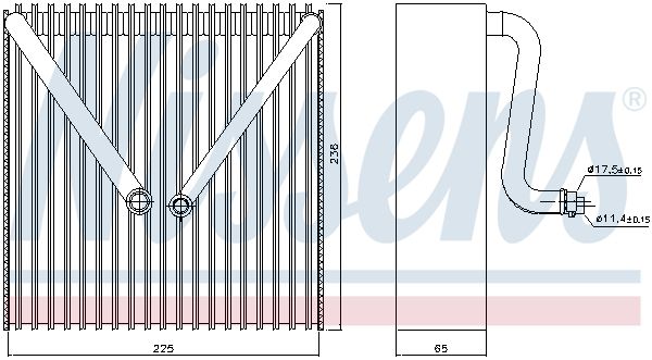 NISSENS 92191 Evaporator, air conditioning