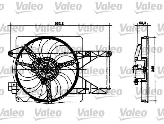 VALEO ventilátor, motorhűtés 698495