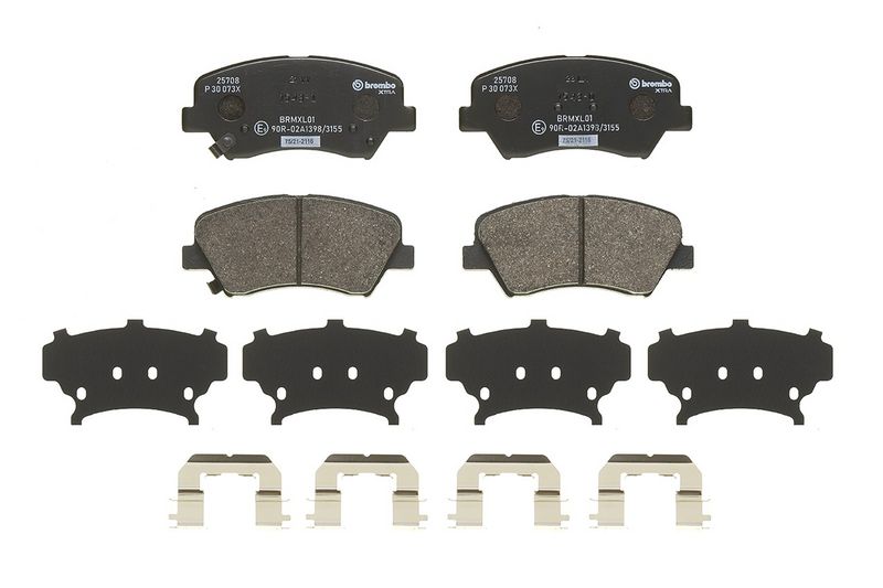 Piduriklotsi komplekt, ketaspidur, BREMBO P 30 073X