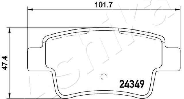 ASHIKA 51-00-0201 Brake Pad Set, disc brake