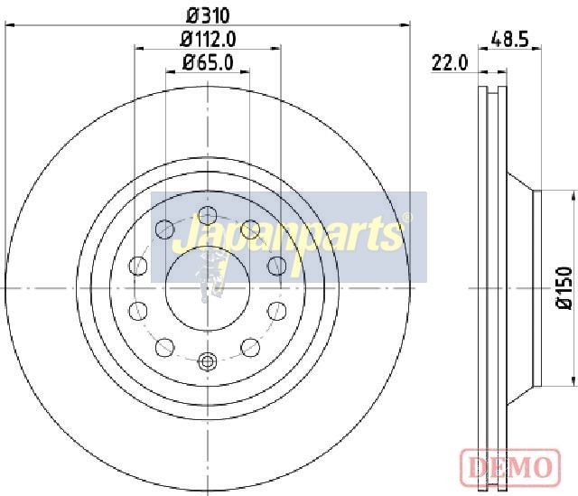 спирачен диск JAPANPARTS