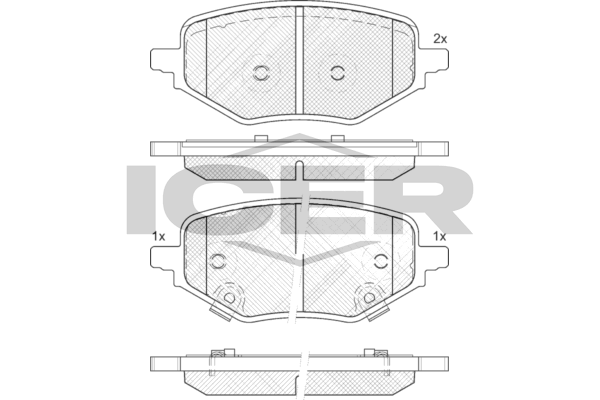 ICER 182476 - Brake Pad Set, Disc Brake