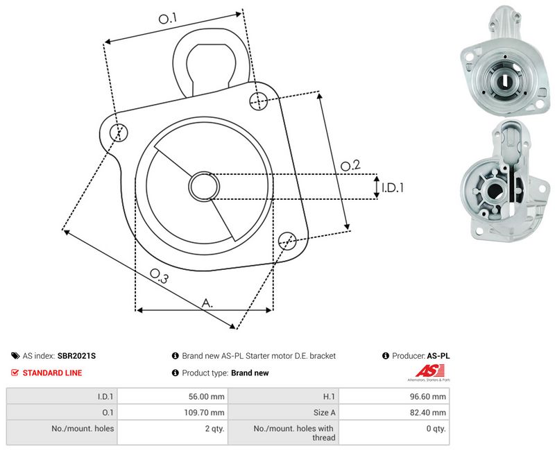 AS-PL SBR2021S Starter Lid, carburettor