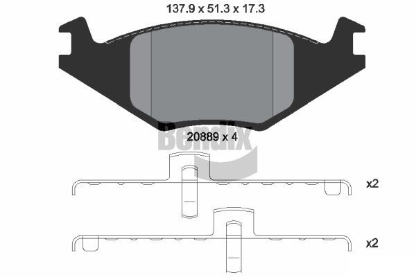 BENDIX Braking fékbetétkészlet, tárcsafék BPD1540