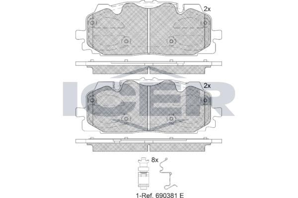 ANDEL 182254 - Brake Pad Set, disc brake
