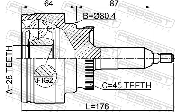 FEBEST 2110-EXP Joint Kit, drive shaft