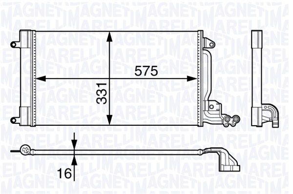 MAGNETI MARELLI kondenzátor, klíma 350203715000