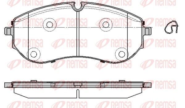 Комплект гальмівних накладок, дискове гальмо, Remsa 1857.00